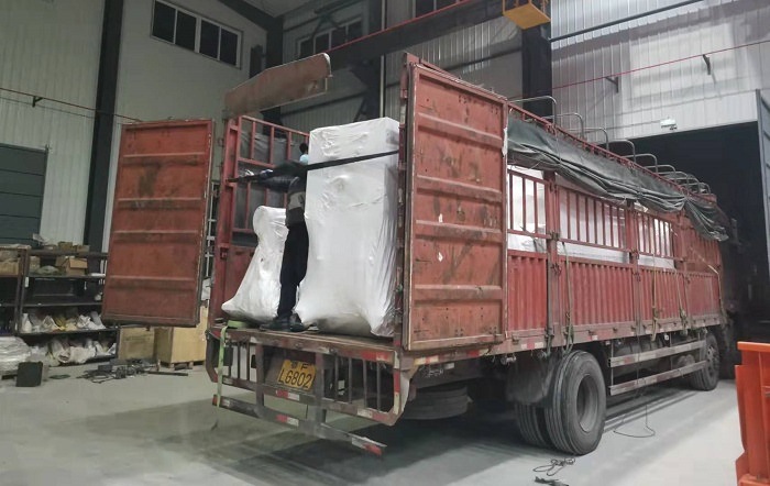 several sets of decanter centrifuges, vacuum degasser and other mud equipment are being loaded and would be delivered to the Ukrainian customer